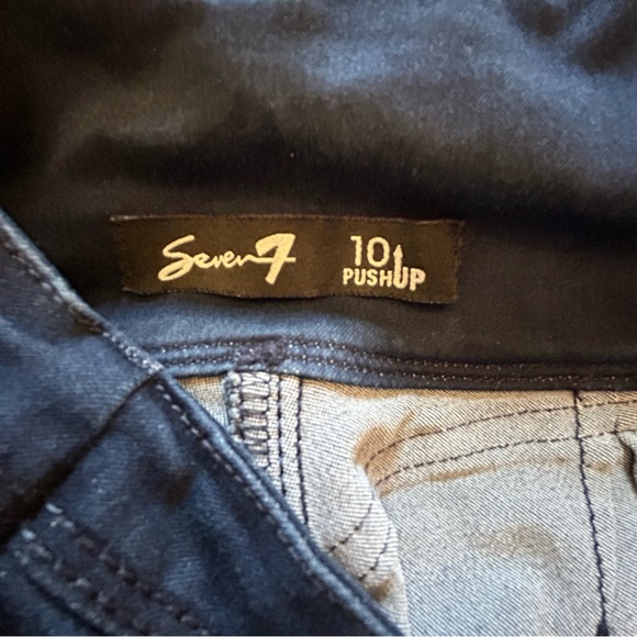 Seven7 blue 4 button fly jeans 10 push-up Size 6 - Picture 3 of 11